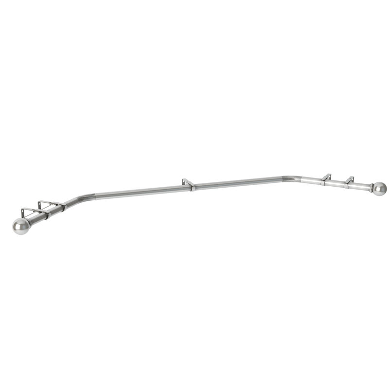 2.8cm Bay Window Rod, Satin Silver
