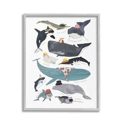 Fashionable Sea Creatures Framed Giclee Art by Hanna Melin