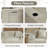 61'' W Boneless Bean Bag Sofa Loveseat Faux Fur Upholstered Floor Sofa With Pillows&Cup Holders&Side Pocket-1228746764-1228746761