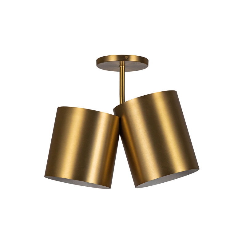 Keiko 2 - Light Semi Flush Mount, Brushed Gold
