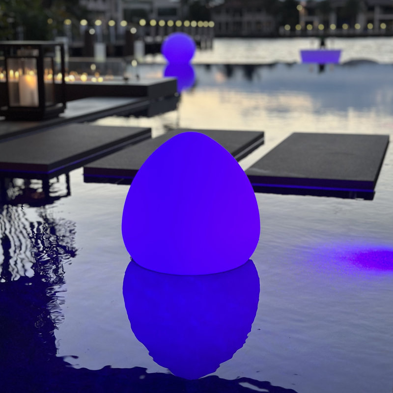 Rock LED Outdoor Floating Light, 13" H x 12" W x 12" D