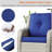 Schutt 3 Piece Outdoor Wicker Seating Group with Rocking & Swivel Chairs and Cushions-1576598139