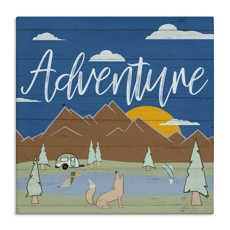«Rustic Adventure Landscape», toile par Hugo Edwins, H 30 po x l 30 po