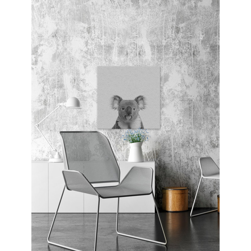 Playful Koala II - Drawing on Canvas, 102cm H x 102cm W