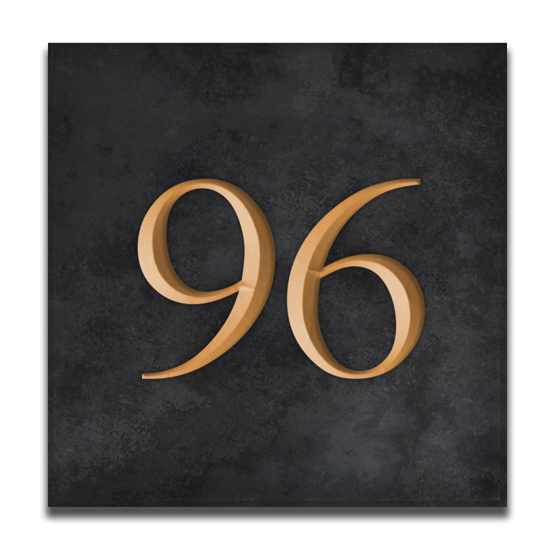 Velia 17.78cm H Stone House Number, 96, Gold