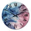 Art à l'encre translucide rouge et bleu II - horloge murale moderne-516335448