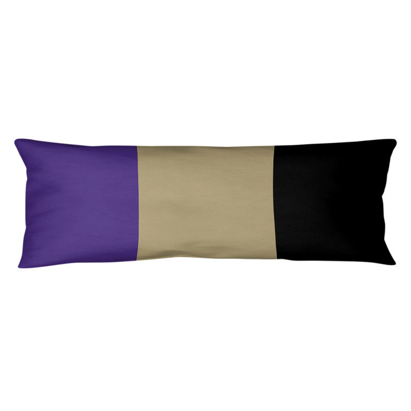 Oreiller de corps en polyester / polyester Arizona Football Stripes, Alabama , Mauve / doré / noir
