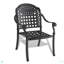 Ensemble de meubles de patio en aluminium coulé avec cadre noir et coussins de siège de couleurs aléatoires