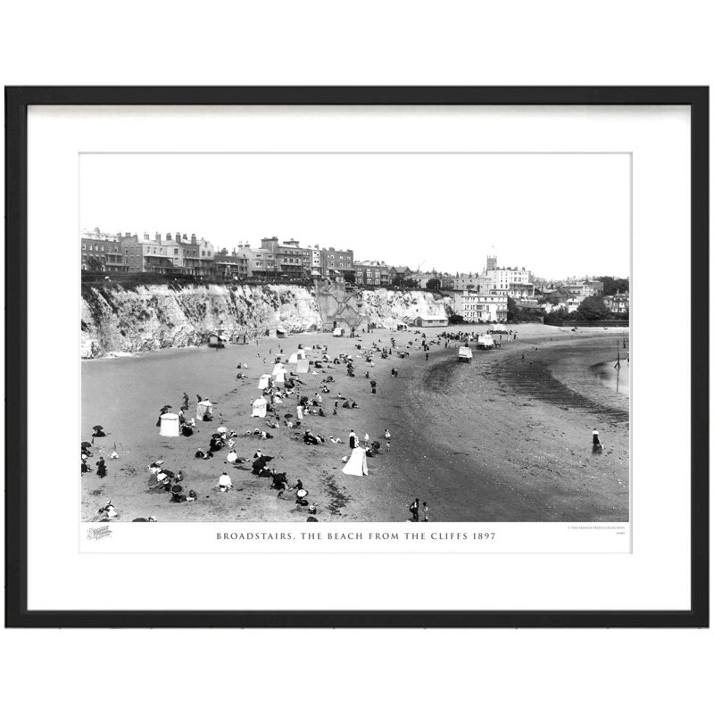 Broadstairs, The Beach From The Cliffs 1897 - Single Picture Frame Print, 40cm H x 50cm W x 2.3cm D