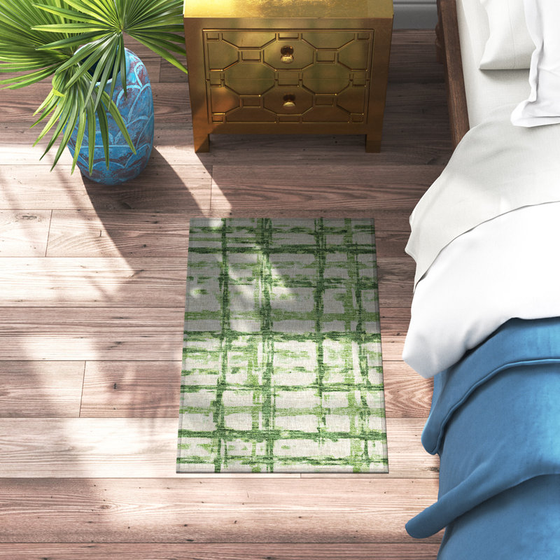 Mahaney Washable Striped Indoor / Outdoor Rug, Rectangle 1'8" x 2'6"