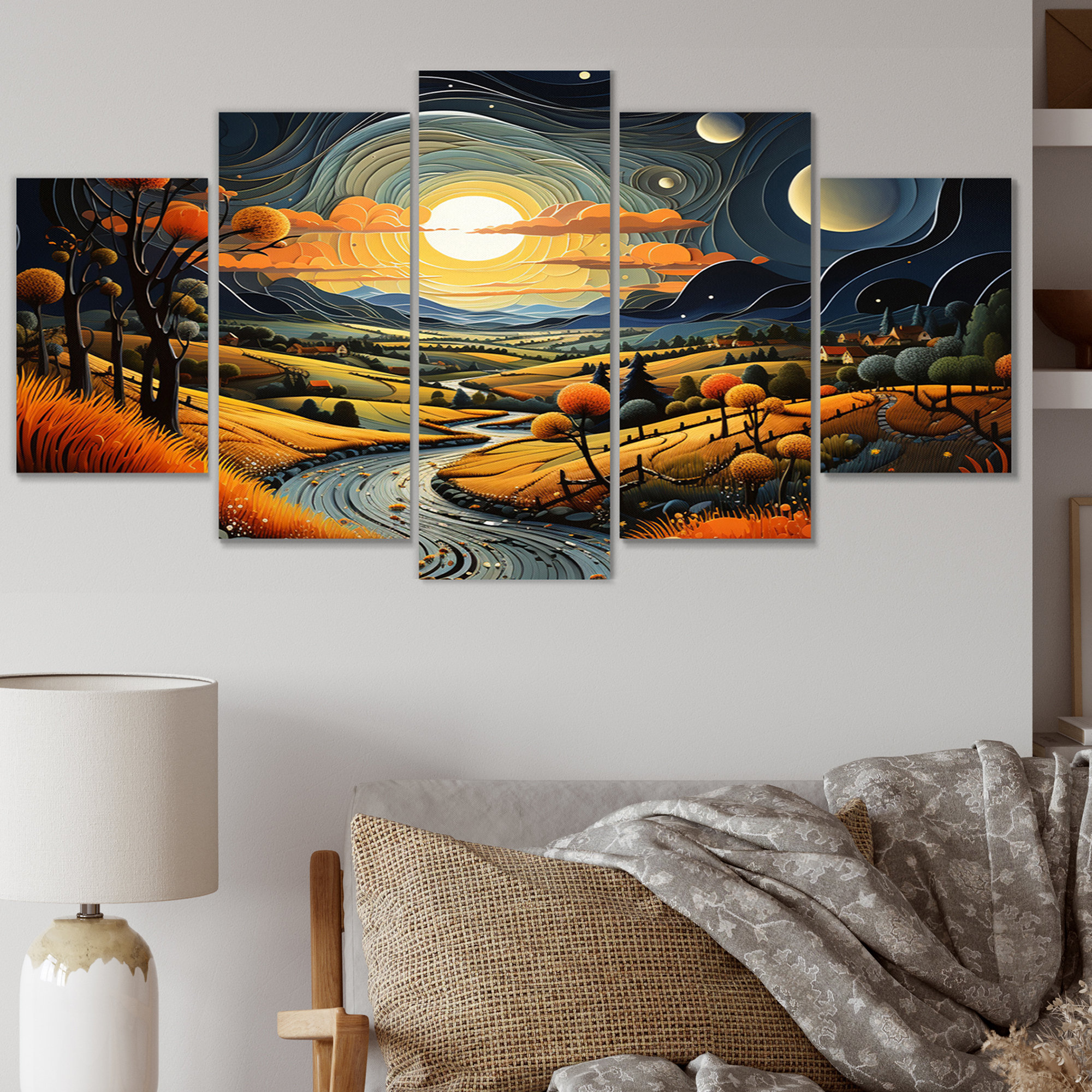 Millwood Pines Countryside Moody Skies III - Landscapes Metal Wall ...