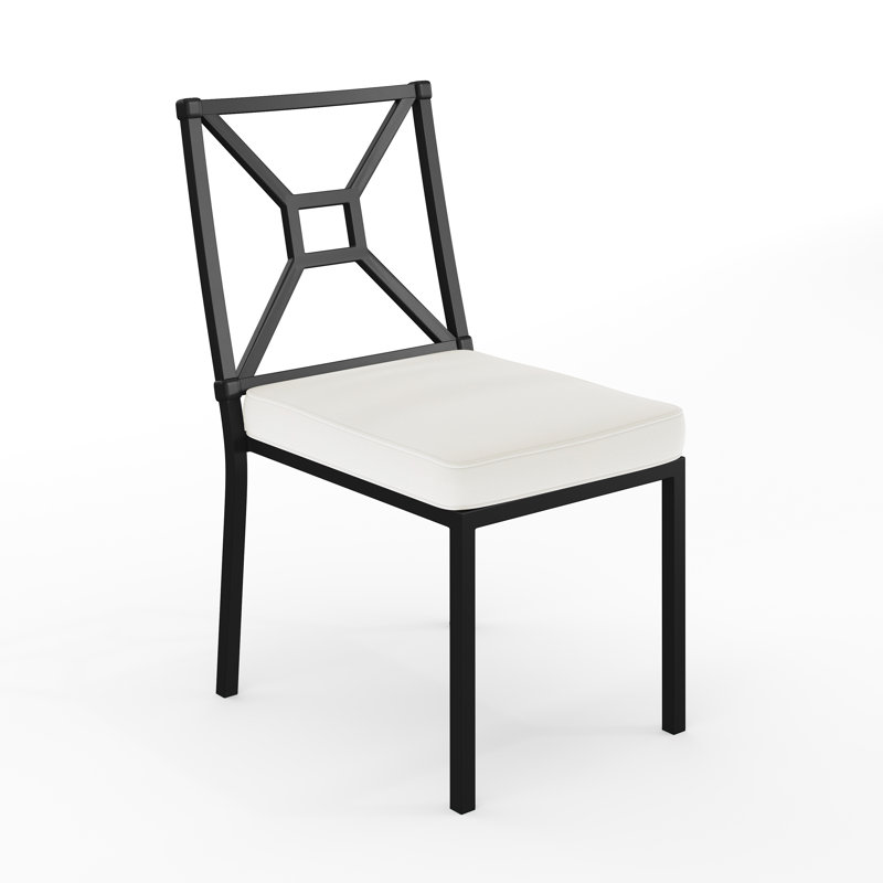 Chaise de patio empilable avec cadre en acier Martha Stewart