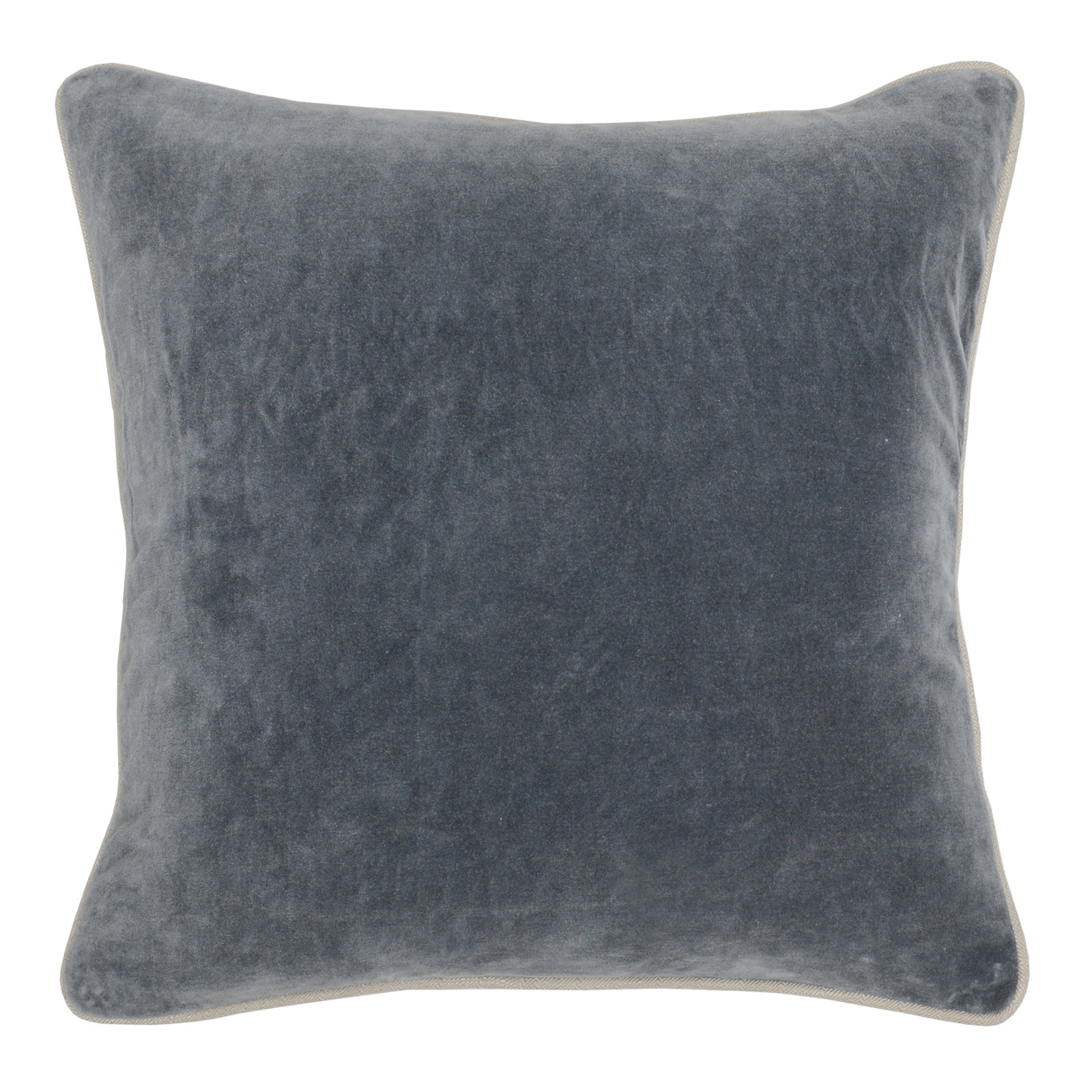 Goodall Velvet Pillow Cover & Insert, Square 18", Dark Gray