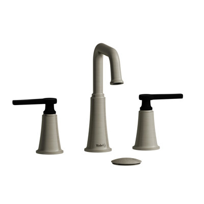 Momenti Widespread Bathroom Faucet with Drain Assembly and U-Spout