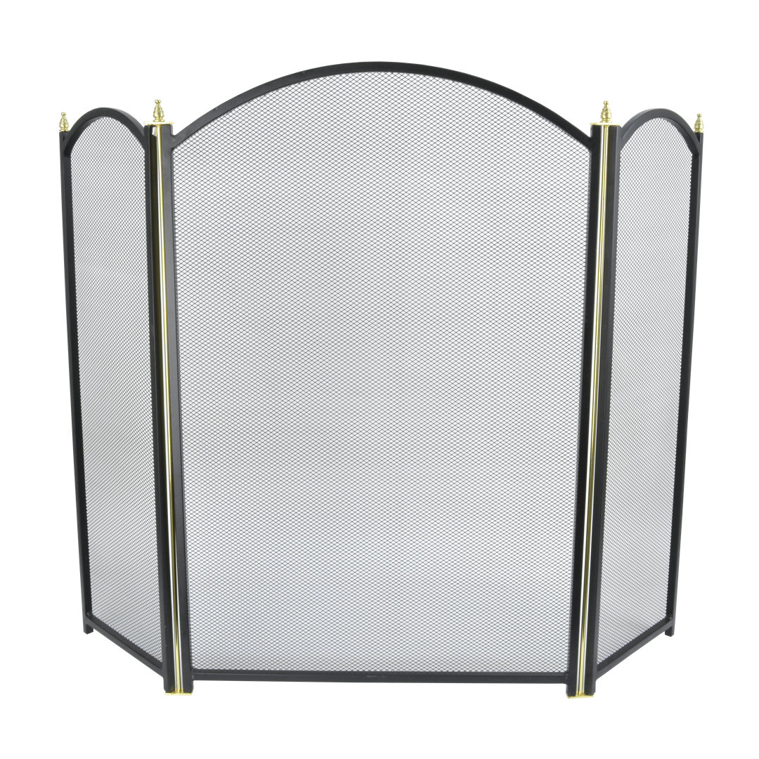 3 Panel Steel Fireplace Screen