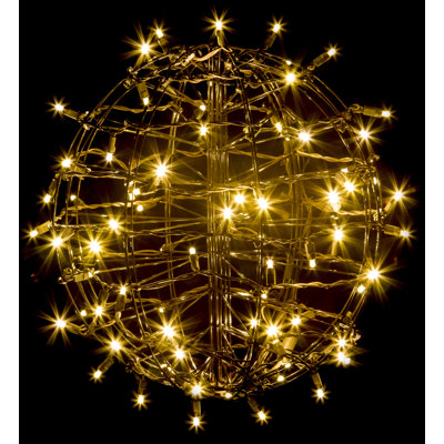 Grapevine Fold Flat Sphere 75 Light LED String Light