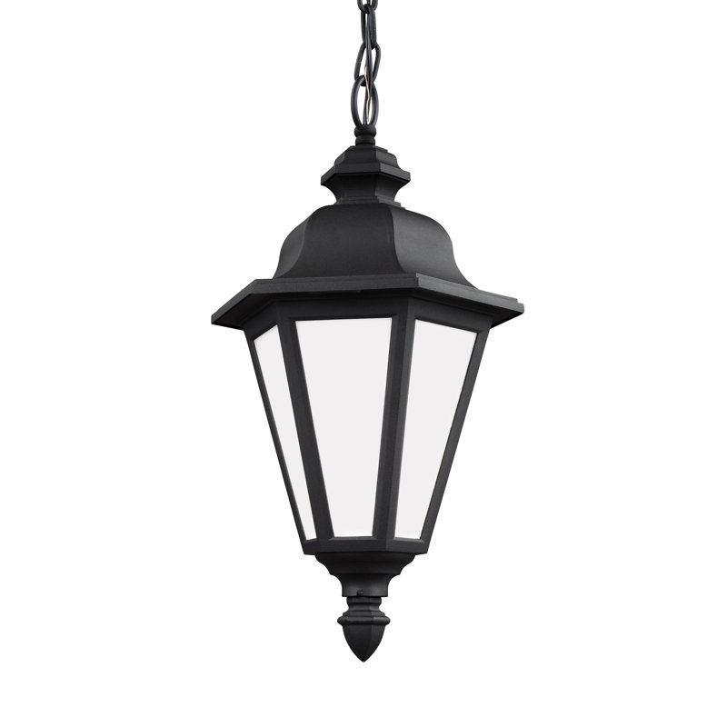 Brentwood One Light Outdoor Pendant from Generation Lighting , Black, No