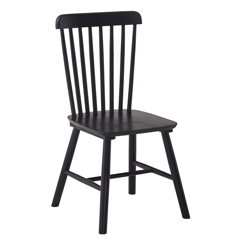 Ternell Rubber Wood Dining Chairs, Black