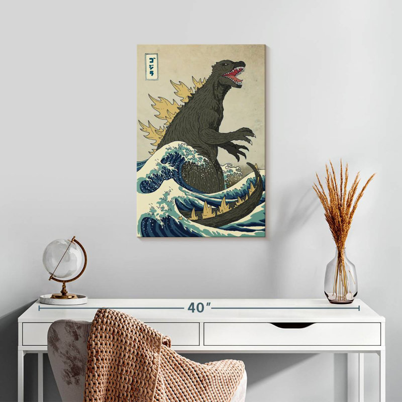 Kelan The Great Monster Off Kanagawa, 24" H x 16" W