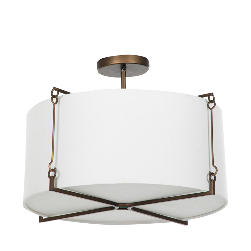 Theresa Semi Flush Mount, Matte Bronze