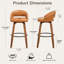 Tabourets de bar pivotants en simili cuir Lawrence-74278947-74279006