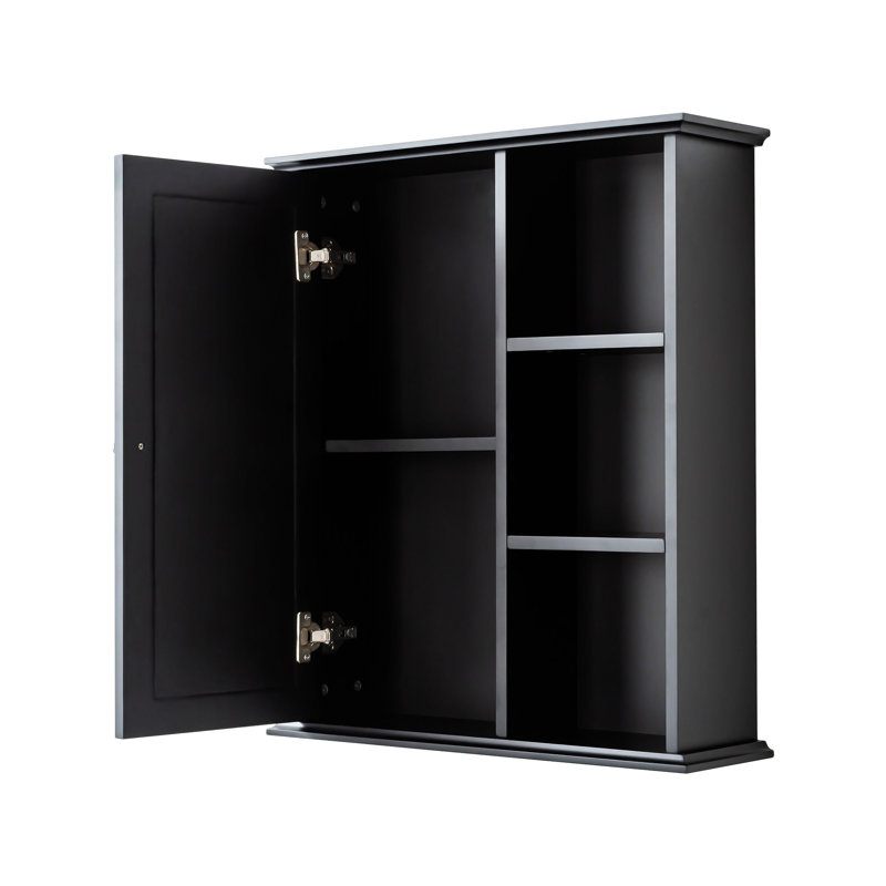 Armoire murale noire 23,6 po