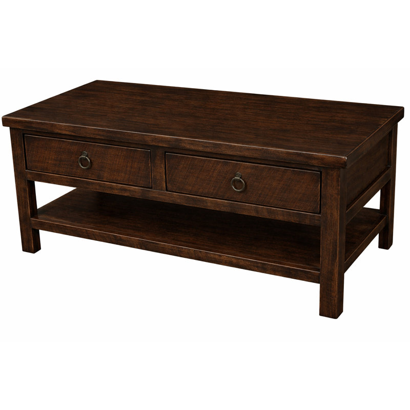 Bloomingdale Solid Wood Coffee Table, Chocolate Mousse