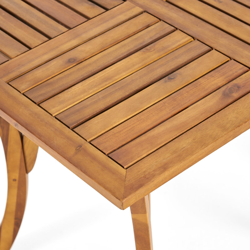 Table carrée en bois 31,5 po avec finition - créant un attrayant patio