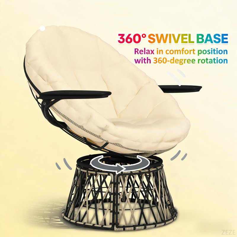 Fauteuil circulaire, fauteuil pivotant Papasan