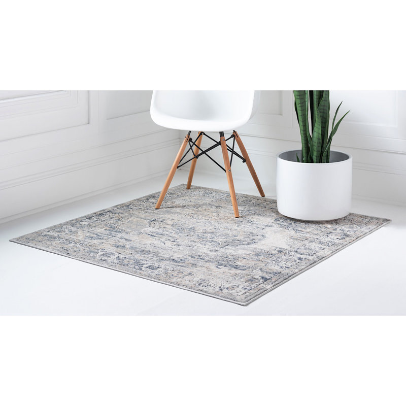 Aerilyn Ikat Indoor Rug, Square 4'