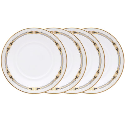 Ensemble de 4 soucoupes dorées Noritake Empire, 6 po