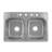 33'' L Drop-In Double Bowl Stainless Steel Kitchen Sink