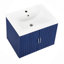 Meuble-lavabo mural 24 po avec lavabo en porcelaine blanche et portes à fermeture douce 24 po