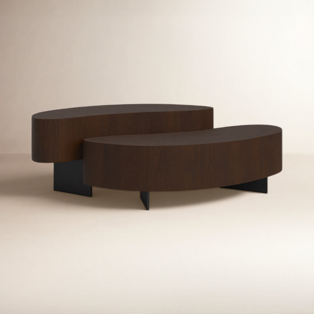 Anasta Solid Wood Single Coffee Table, Brown, Black