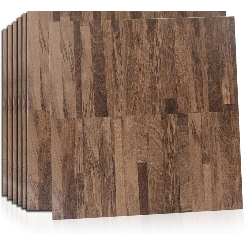 10 Piece Adhesive Backsplash Tile Natural Oak