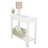 Narrow Side Table with Charging Station - Small End Table with 2 USB Ports, 2 Power Outlets, and Storage Shelf - Slim Nightstand for Living Room, Bedroom, or Small Spaces (WHITE)-941596106