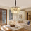 Modern 6-light Black Fringe Crystal Chandelier With Adjustable Chain For Dining Room Entryway With No Bulbs Included