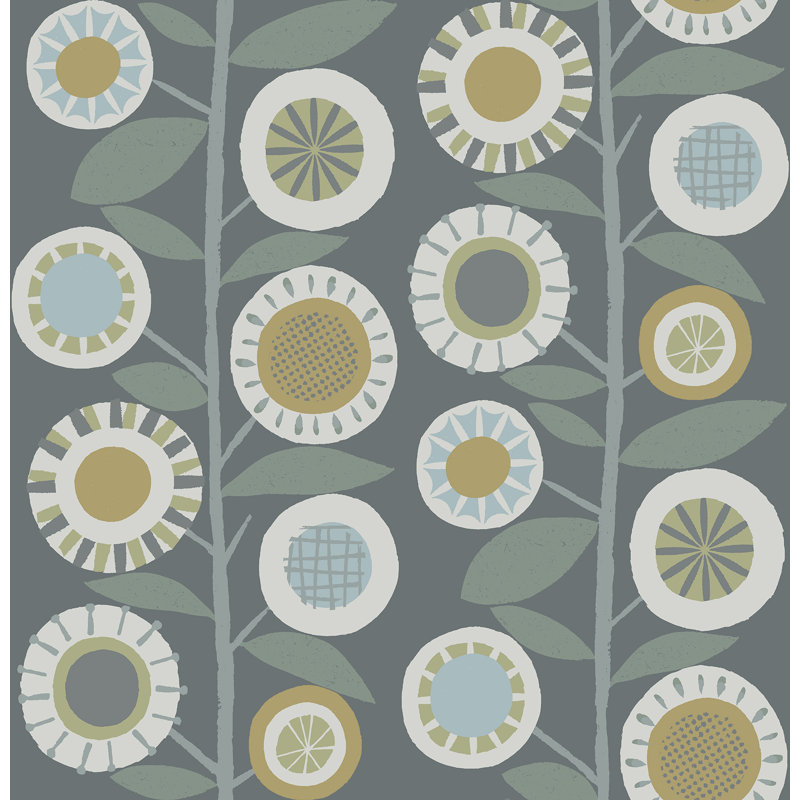 Hannah Wallpaper Roll, Gray