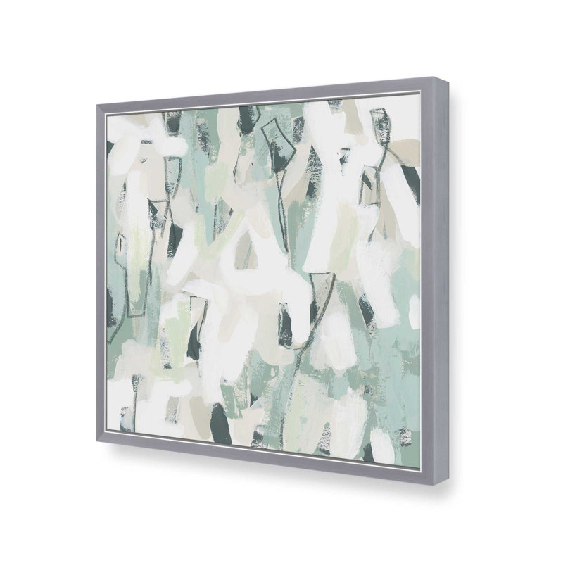 «Sage Fragments II», reproduction, H 21,75 po x l 21,75 po, Encadrement ouvert, chrome poli