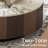 35'' Round Coffee Table for Living Room, Marble Coffee Table with Drawer, Fully Assembled