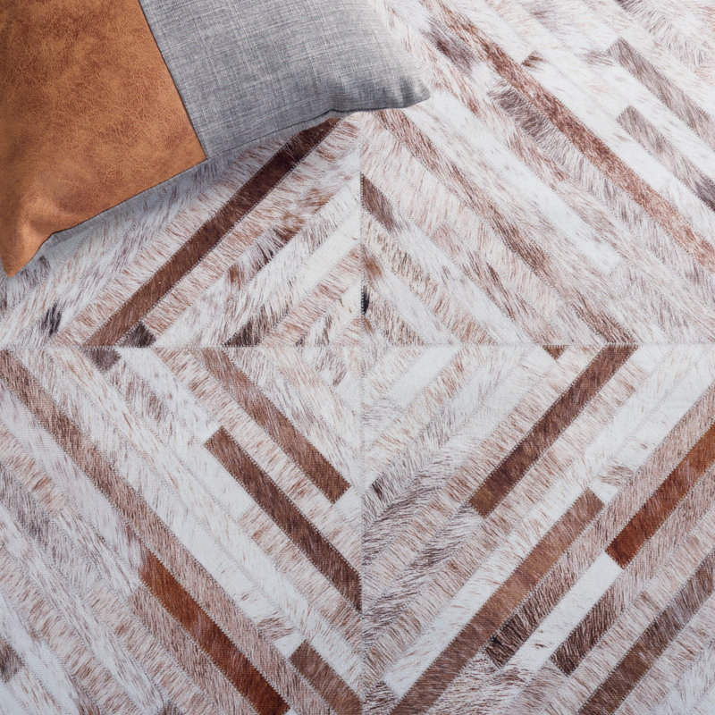 Aurelea Performance Machine Washable Geometric Rug, Rectangle 5' x 8'