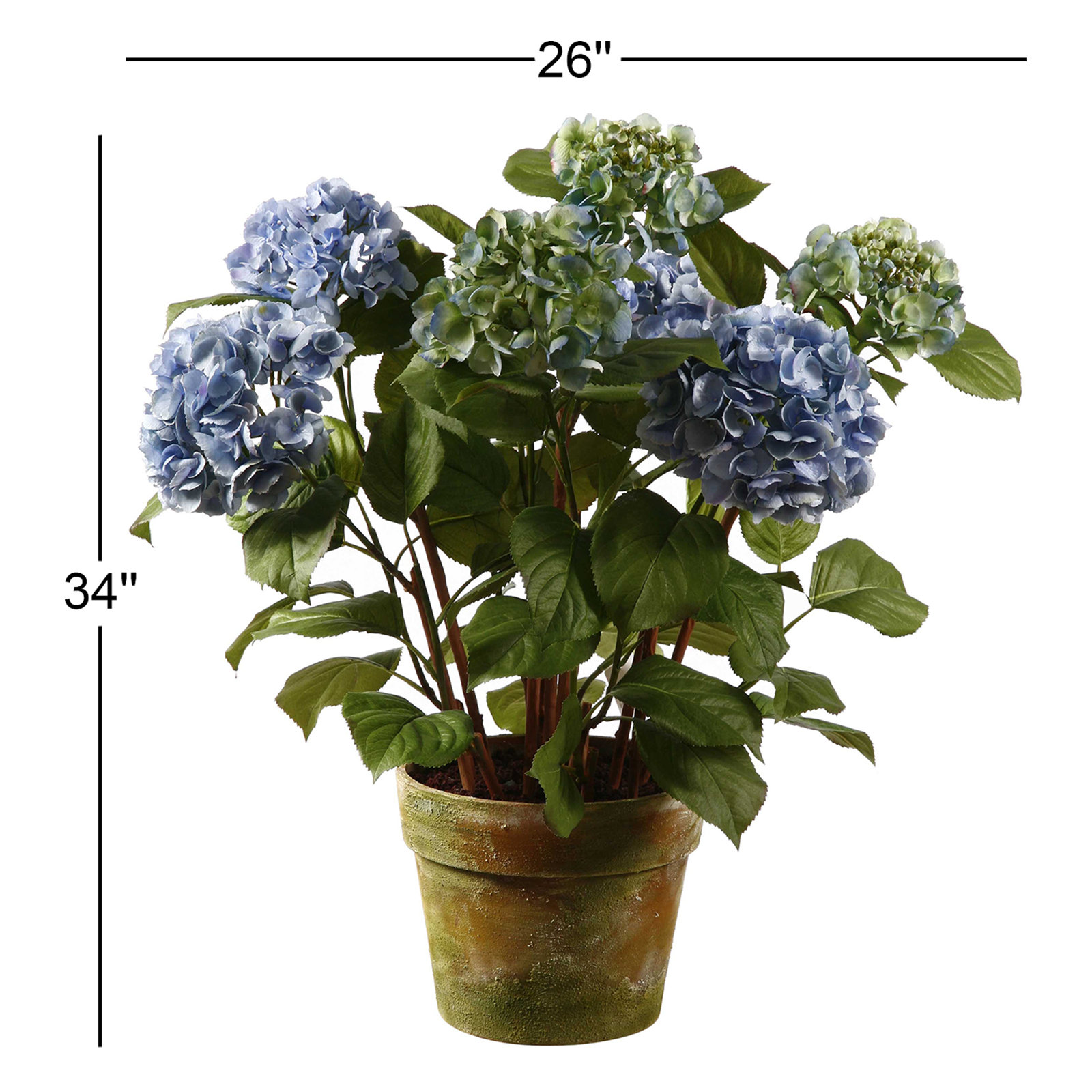 Hydrangea Floral Arrangement, Light Blue