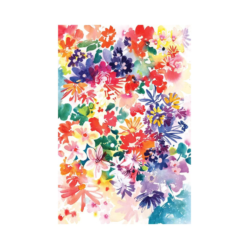Garden in Bloom 1 Piece Painting on Canvas, 66.04 cm H x 45.72 cm W x 1.91 cm D, Wrapped Canvas