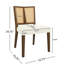 De 2 chaises de salle à manger sans accoudoirs Mid-Century et bois en noyer beige, tissu doux, dossier, largeur 23,94 po, coussin décoratif en mousse haute densité, profondeur 23,36 po-1917287654