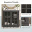 Meuble-lavabo moderne de 30 po: lavabo en céramique, verre givré, poignées et beaucoup de rangement-1018721297