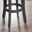 Bois gris foncé contemporain - siège sans coussin au design sans dossier