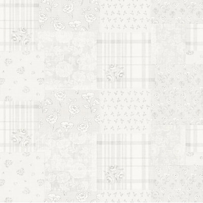 Maison Charme Patchwork Vintage Floral Motif 10.05m x 53cm Wallpaper Roll