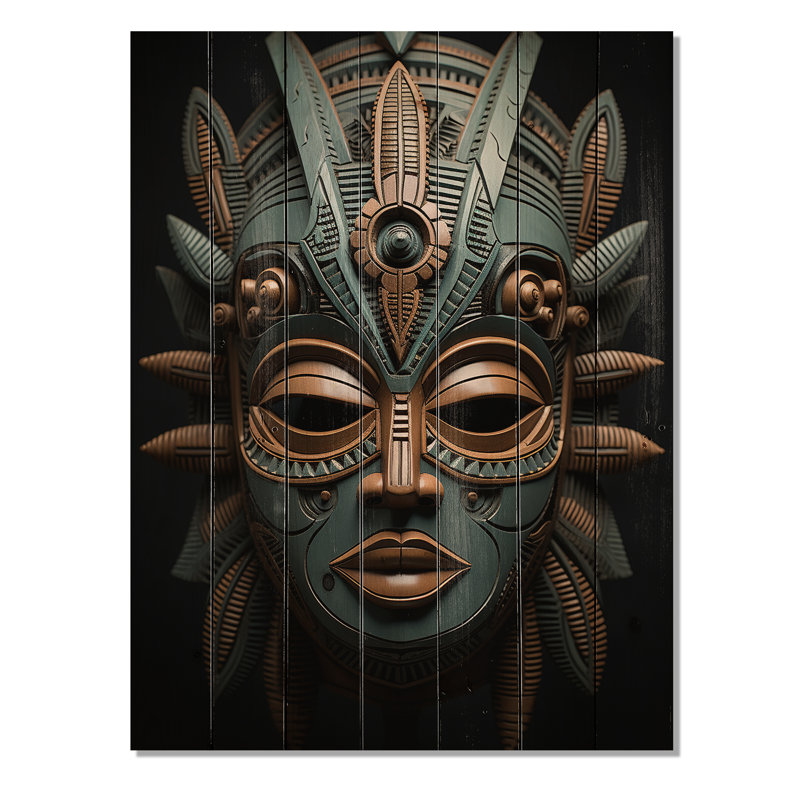 Alalah masque tribal africain Dogon sur bois, H 40 po x l 30 po x P 0,78 po