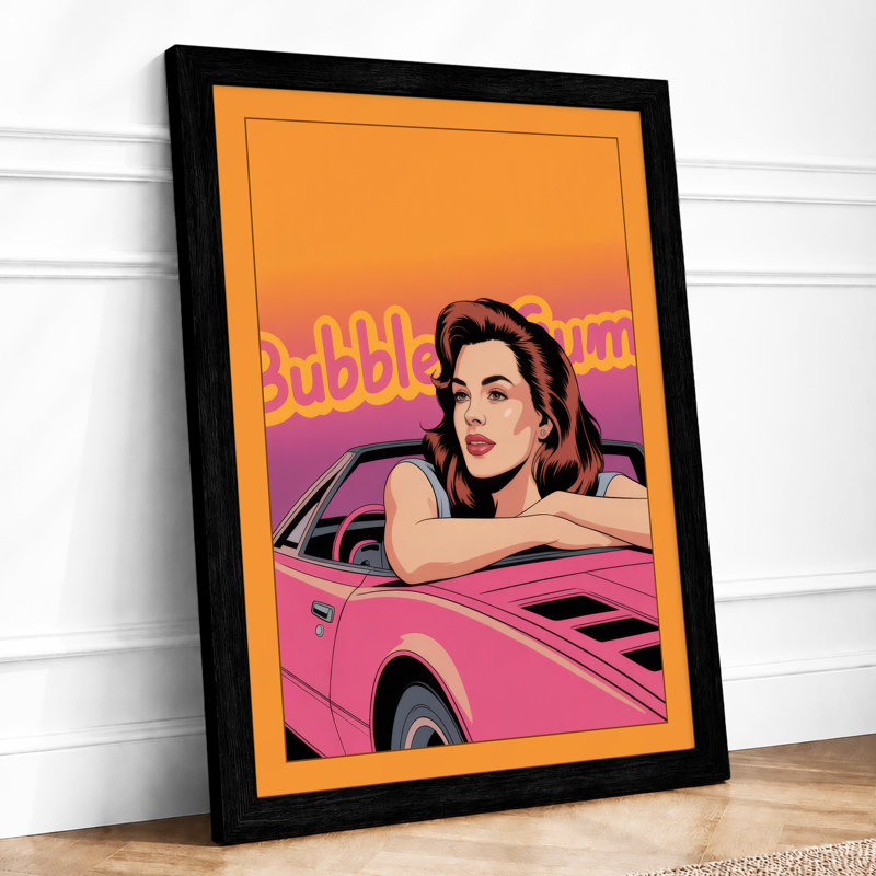 Bubble Dream Retro - Framed Print, A4 - 29.7 x 21.0 cm, Black