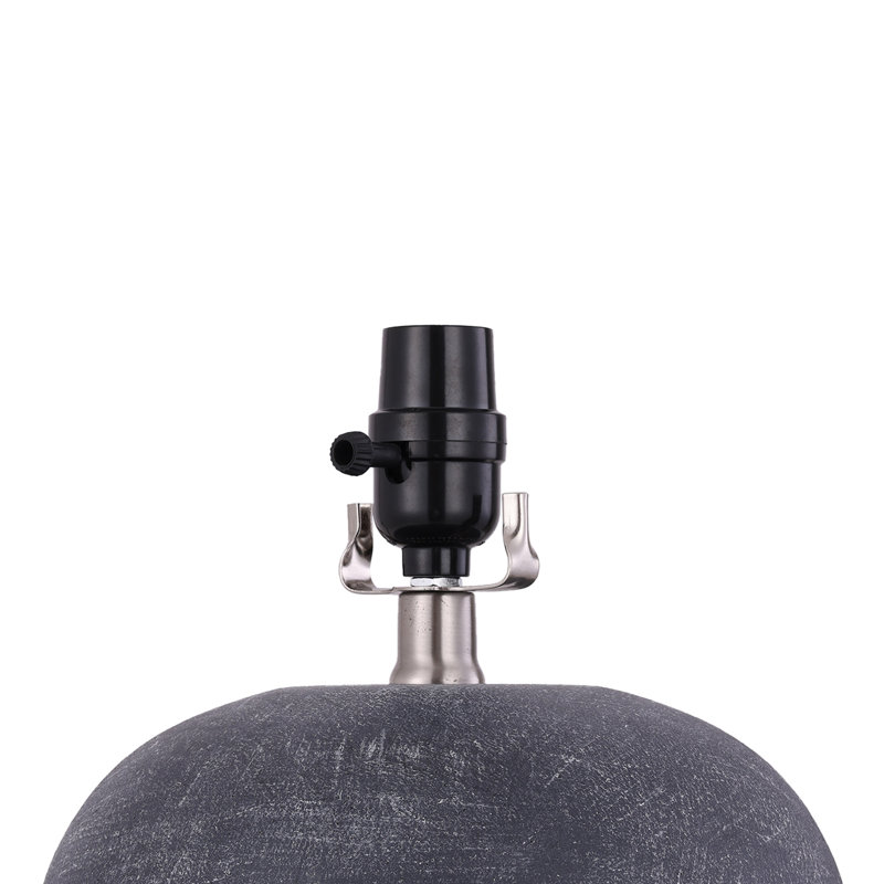 Lampe de table en céramique, H 18,11 po x l 15,75 po x P 15,75 po, Noir ombragé